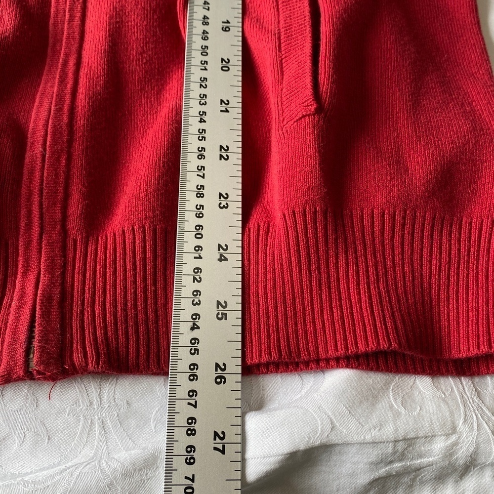 Guess Red Tag Men's Full Zip Long Sleeve Sweater Jacket Burgundy‎ Size Medium - Picture 13 of 14